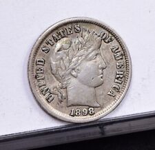 1898 Barber Dime - XF Details, Old Clean (#53890-L) picture