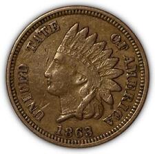 1863 Indian Head Cent Extremely Fine XF Coin #7471 picture