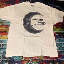 VINTAGE 90s Moon Smoking Joint Weed Art Tee Shirt 420 Hippy Men's XL Rare picture