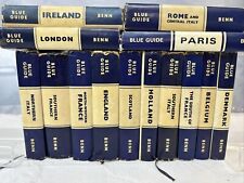 Lot of 14 Blue Guide Travel Guides 1950s-60s Ireland France Belgium Rome Italy picture