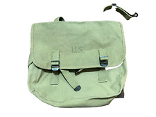 🔥RARE WWII US Army M1928 Musette Bag Dated 1941 + Shoulder Strap~Green~Airborne picture