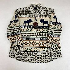 NEW Chaps Shirt Mens XL Moose Thick Outdoor Animal Nature Button Long Sleeve picture