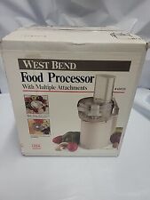 USA Vintage West Bend Food Processor & Attachments #41020 Original Box & Manual picture