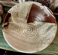 Stunning 11 Inch Diameter Handmade Pottery Bowl Very Heavy With Beautiful... picture