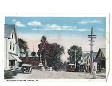 c1910 Monument Square Orono Maine ME Old Cars Nichols Drug Store Sign Postcard picture