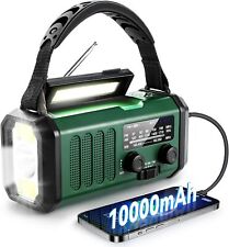 10000mAh Hand Crank Emergency Solar Weather Radio Power Bank Charger Flash Light picture