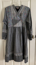 Vintage PHOOL Patchwork Indian Block Print Dress Size Small Hippie Boho picture