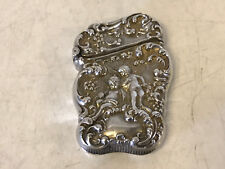 Antique Unger Brothers Sterling Silver Match Safe Repousse Cherubs Putti Dec. picture
