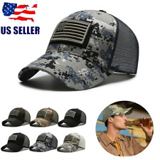Baseball Cap Men Tactical Army Cotton Military Dad Hat USA American Flag Hats US picture