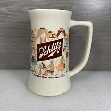 Vtg 1960-70s SCHLITZ BEER CERAMIC Tall Mug/STEIN - 6