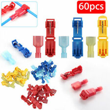 60PCS 22-10AWG T-Taps Insulated Quick Splice Lock Wire Terminals Connectors Kit picture