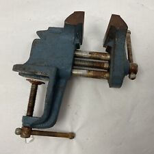 VTG WARDS POWR-KRAFT  2-1/2”JAWS SMALL BENCH VISE WOOD/ METAL WORKING MADE N USA picture