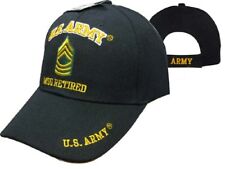 NEW US ARMY MSG RETIRED BALL CAP HAT BLACK LICENSED picture