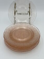 Set Of 9 MacBeth Evans Pink Depression Glass DOGWOOD Apple Blossom Plates 6” picture