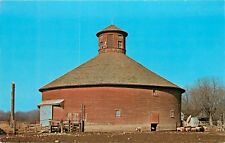 Parke County Indiana Round Barn Lodi IN R F Thompson Farm Postcard picture