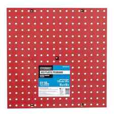 Everbilt 16 in. H x 16 in. W Plastic Pegboard in Red (50 lbs. Capacity) 10-Pack picture