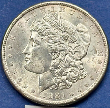 1881 S Morgan Silver Dollar ~ BRILLIANT UNCIRCULATED Silver Morgan Dollar #B60 picture