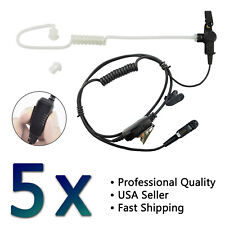 5x Acoustic Tube PTT Mic Earpiece for Motorola Radios XPR3000, XPR3300, XPR3500e picture