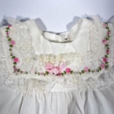 Vintage Alexis Christening Gown Infant Baby 6 Months Romper Made in the USA picture