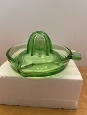 Vintage Federal Glass Green Juicer/ Reamer With Tab & Spout picture