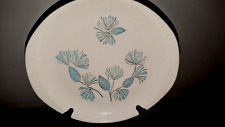 Vintage Retro Marcrest Blue Spruce Pine Cone Oval Ceramic Platter 13” MCM USA picture