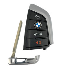 OEM BMW Keyless Remote Fob + UNCUT Key Insert 4B Black OEM BMW N5F-ID21A picture