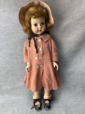 Vintage Effanbee Doll 18in Sleep Eyes Wig Hair Strung picture