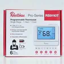 RS9110T Robertshaw  Programmable Wall Thermostat 1 Heat 1 Cool Touchscreen picture
