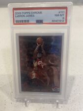 2003-04 Topps Chrome #111 LeBron James Cavaliers RC Rookie PSA 8 picture
