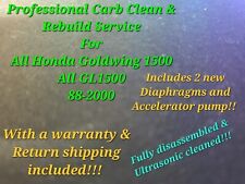 88-2000 Honda Goldwing 1500 COMPLETE Carb Clean & Rebuild Service GL1500  picture