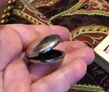 Antique Victorian Sterling Chatelaine Snuff Pill Box w/Chain To Helen From Ralph picture