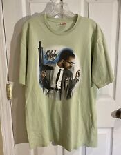 Vintage 2003 SS Supreme Malcolm X Graphic T Shirt Short Sleeve L Green USA MADE picture