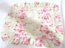 Vintage Rachel Ashwell Shabby Chic Pillow Cover Floral Green & Pink Fits 17
