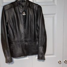 Very Good Condition Vintage Ladies  Wild Ride Leather Biker  Jacket Medium picture