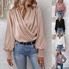 Women's Elegant Women's V Neck With Great Sleeves Temperament Worker Women's picture