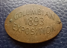 1893 Columbian Exposition Elongated Coin on 1887 Indian Cent picture