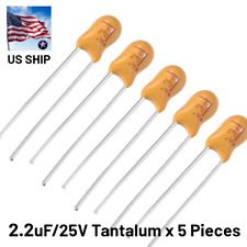 2.2UF 25V | Radial TANTALUM Capacitor | 5 Pieces | US SHIP picture