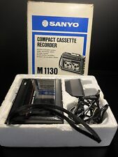 Vintage Sanyo Compact Cassette Recorder M1130 Tested Working With Original Box picture