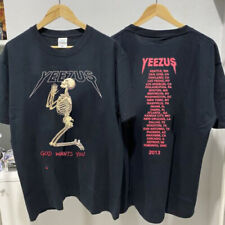 Kanye West 2013 Yeezus Tour God Wants You Cotton Black Unisex T-shirt  VN1143 picture