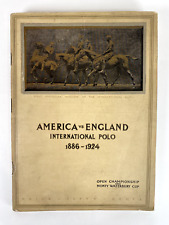 1924 Monty Waterbury Cup Program America vs England International Polo 1886-1924 picture