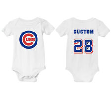 PERSONALIZED Chicago Cubs Newborn Baby Bodysuit Infant Baseball Sports Kid Shirt picture