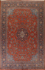 Excellent Vintage Vegetable Dye Saroouk Hand-knotted Living Room Area Rug 10x13  picture