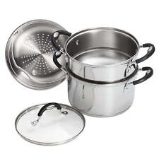 Stainless Steel 3 Quart Steamer & Double-Boiler, 4 Piece picture