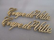 Cadillac OEM 1970-1985 Coupe deVille Gold Emblem Badge Logo Nameplate **PAIR** picture