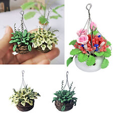 Dollhouse Miniature 1 /12 Scale Hanging Plants Bonsai Flower Pots Accessories picture