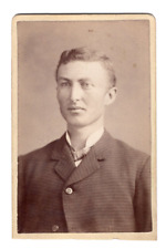 NEW PHILADELPHIA OHIO 1870s Antique Victorian Man CDV by J. N. STRICKMAKER picture