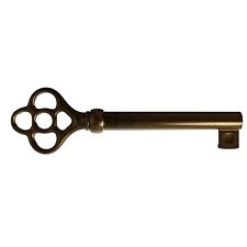 KY-3AB Antique Brass Plated Hollow Barrel Skeleton Key Reproduction (Pack of 1) picture