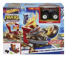 Hot Wheels Monster Trucks Arena Smashers 5 Alarm Fire Crash Challenge Playset picture