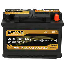 Weize Platinum AGM Battery BCI Group 48-12v 70ah H6 Size 48 Automotive Battery picture