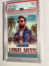 2023 Leaf ReImagined Lionel Messi #RIB23 PSA 9 NICE 👀 /1438 GOAT‼️ picture